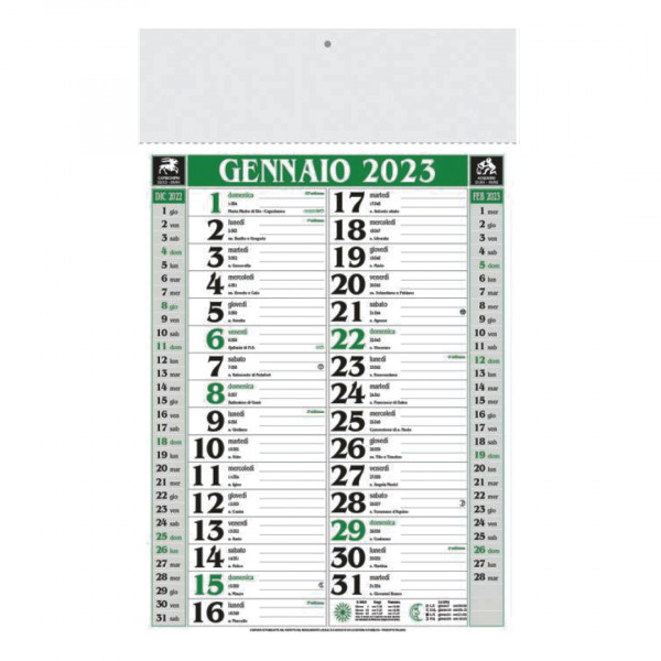 Calendario Mensile Olandese Classico CONFEZIONE 100 PEZZI